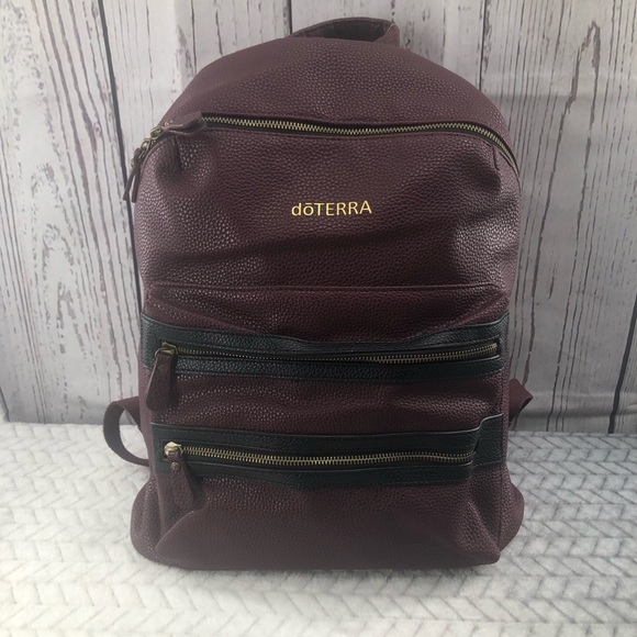Doterra Bags Nwt Burgundy Vegan Leather Doterra Backpack Poshmark